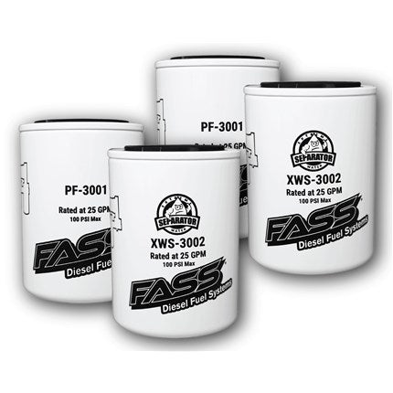 FASS Fuel Systems Fleet Filter Pack - Contains (3) XWS3002 & (3) PF3001