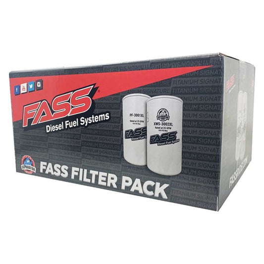 FASS Fuel Filter Pack XL - Contains (1) XWS-3002 XL & (1) PF-3001 XL