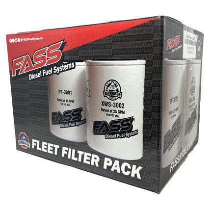 FASS Fuel Systems Fleet Filter Pack - Contains (3) XWS3002 & (3) PF3001